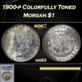 PCGS 1900-p Morgan Dollar Colorfully Toned $1 ms63 PCGS