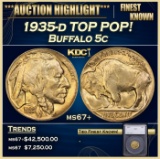 *Highlight* 1935-d Buffalo Nickel TOP POP! 5c ms67+ SEGS (fc)
