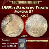 *Highlight* PCGS 1885-o Morgan Dollar Rainbow Toned $1 ms67 PCGS (fc)