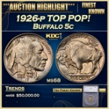 *Highlight* 1926-p Buffalo Nickel TOP POP! 5c ms68 SEGS (fc)