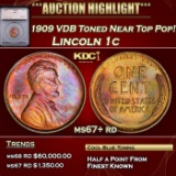 *Highlight* 1909 VDB Lincoln Cent Toned Near Top Pop! 1c ms67+ rd SEGS (fc)