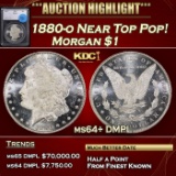 *Highlight* 1880-o Morgan Dollar Near Top Pop! $1 ms64+ DMPL SEGS (fc)
