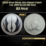 2023 Star Wars Jedi Order Crest 1oz .999 Silver $2 Niue Grades Ungraded