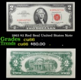 1963 $2 Red Seal United States Note Grades Gem+ CU