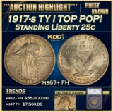 *Highlight* 1917-s TY I Standing Liberty Quarter TOP POP! 25c ms67+ FH SEGS (fc)