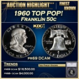*Highlight* 1960 Proof Franklin Half Dollar TOP POP! 50c pr69 DCAM SEGS (fc)