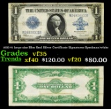 1923 $1 large size Blue Seal Silver Certificate Grades vf++ Signatures Speelman/white