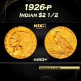 1926-p Gold Indian Quarter Eagle $2 1/2 Grades Select+ Unc