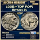 *Highlight* 1935-p Buffalo Nickel TOP POP! 5c ms68+ SEGS (fc)