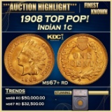 *Highlight* 1908 Indian Cent TOP POP! 1c ms67+ rd SEGS (fc)