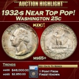 *Highlight* 1932-s Washington Quarter Near Top Pop! 25c ms65+ SEGS (fc)