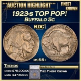 *Highlight* 1923-s Buffalo Nickel TOP POP! 5c ms66+ SEGS (fc)