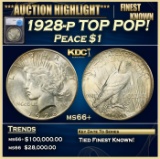 *Highlight* 1928-p Peace Dollar TOP POP! $1 ms66+ SEGS (fc)