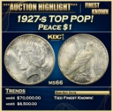 *Highlight* 1927-s Peace Dollar TOP POP! $1 ms66 SEGS (fc)