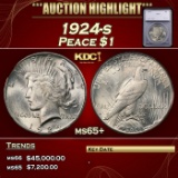 *Highlight* 1924-s Peace Dollar $1 ms65+ SEGS (fc)