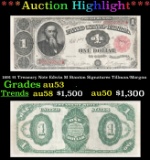 *Highlight* 1891 $1 Treasury Note Edwin M Stanton Grades Select AU Signatures Tillman/Morgan (fc)