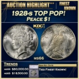 *Highlight* 1928-s Peace Dollar TOP POP! $1 ms66 SEGS (fc)