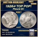 *Highlight* 1926-p Peace Dollar TOP POP! $1 ms67 SEGS (fc)