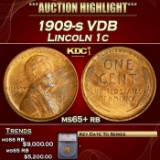 *Highlight* 1909-s VDB Lincoln Cent 1c ms65+ rb SEGS (fc)