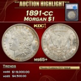 *Highlight* 1891-cc Morgan Dollar $1 ms65+ SEGS (fc)