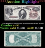 *Highlight* 1880 $1 Red Seal United States Note Grades Choice AU Signatures Bruce/Wyman (fc)