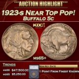 *Highlight* 1923-s Buffalo Nickel Near Top Pop! 5c ms65+ SEGS (fc)