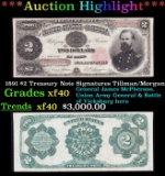 *Highlight* 1891 $2 Treasury Note Grades xf Signatures Tillman/Morgan (fc)