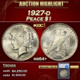 *Highlight* 1927-d Peace Dollar $1 ms64+ SEGS (fc)