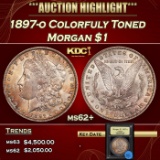 *Highlight* 1897-o Morgan Dollar Colorfuly Toned $1 Select Unc USCG (fc)