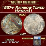 *Highlight* 1887-p Morgan Dollar Rainbow Toned $1 ms67 SEGS (fc)