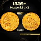 1926-p Gold Indian Quarter Eagle $2 1/2 Grades Select+ Unc