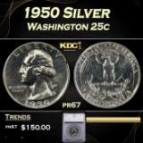 1950 Proof Washington Quarter Silver 25c pr67 SEGS