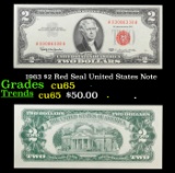 1963 $2 Red Seal United States Note Grades Gem CU