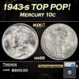 1943-s Mercury Dime TOP POP! 10c ms68 SEGS