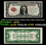 1928 $1 United States Note Ultra Rare Red Seal Grades xf+