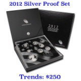 ***RARE First Year Of Issue 2012 United States Mint Limited Edition Silver Proof Set 8 coins, Over 2