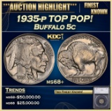*Highlight* 1935-p Buffalo Nickel TOP POP! 5c ms68+ SEGS (fc)