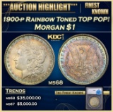 *Highlight* 1900-p Morgan Dollar Rainbow Toned TOP POP! $1 ms68 SEGS (fc)