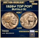 *Highlight* 1926-p Buffalo Nickel TOP POP! 5c ms68 SEGS (fc)