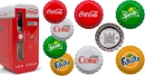 2020 4  Silver Coin Botte Cap Ser Coca Cola, Diet Coke, Sprite, Fanta Commerative Coin 24g .999 Silv