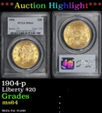 *Highlight* PCGS 1904-p Gold Liberty Double Eagle $20 ms64 PCGS (fc)