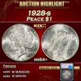 *Highlight* 1928-s Peace Dollar $1 ms64+ SEGS (fc)