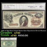 1880 $1 Red Seal United States Note CGA Signatures Bruce/Wyman