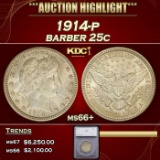 *Highlight* 1914-p Barber Quarter 25c ms66+ SEGS (fc)