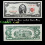 1963 $2 Red Seal United States Note Grades Select CU
