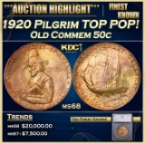 *Highlight* 1920 Pilgrim Old Commem Half Dollar TOP POP! 50c ms68 SEGS (fc)