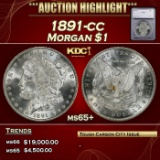 *Highlight* 1891-cc Morgan Dollar $1 ms65+ SEGS (fc)
