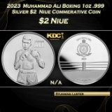 2023  Muhammad Ali Boxing 1oz .999 Silver $2  Niue Commerative Coin Grades Ungraded
