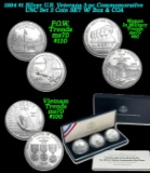 1994 $1 Silver U.S. Veterans 3-pc Commemorative UNC Set 3 Coin SET W/ Box & COA