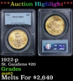 *Highlight* PCGS 1922-p Gold St. Gaudens Double Eagle $20 ms63 PCGS (fc)